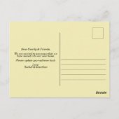 水彩ひまわりフローラシンプル引っ越しました ポストカード (裏面)