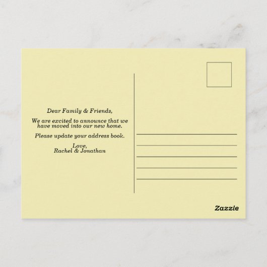 水彩ひまわりフローラシンプル引っ越しました ポストカード