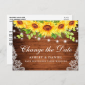 水彩ひまわりフローラ木日付の変更 ポストカード (正面/裏面)