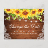 水彩ひまわりフローラ木日付の変更 ポストカード (正面)