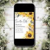 水彩ひまわりフローラ結婚花の写真 セーブザデート