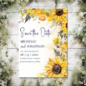 水彩ひまわりフローラ結婚花の写真 セーブザデート