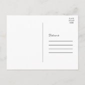 水彩ひまわりフローラ金ゴールド保存日 インビテーションポストカード (裏面)