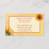 水彩ひまわりフローラ 名刺 (裏面)