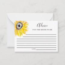 水彩ひまわりブライダルシャワーアドバイス エレガント