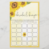 水彩ひまわりブライダルシャワーゲーム (正面)