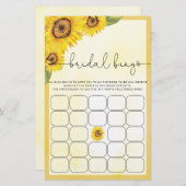 水彩ひまわりブライダルシャワーゲーム (正面/裏面)