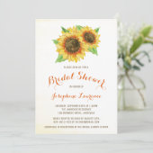 水彩ひまわりブライダルシャワー招待状 招待状 (スタンド正面)