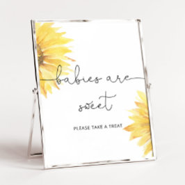 水彩ひまわりベビーは甘いポスター ポスター