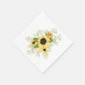 水彩ひまわりペーパーナプキン スタンダードカクテルナプキン (角)