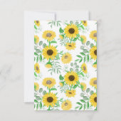 水彩ひまわりメニュー選択RSVPカード 出欠カード (裏面)