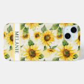 水彩ひまわりモノグラム Case-Mate iPhoneケース (裏面 (横))