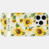 水彩ひまわりモノグラム Case-Mate iPhoneケース (裏面 (横))