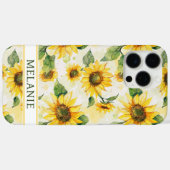 水彩ひまわりモノグラム Case-Mate iPhoneケース (裏面 (横))