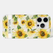 水彩ひまわりモノグラム Case-Mate iPhoneケース (裏面 (横))