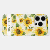 水彩ひまわりモノグラム Case-Mate iPhoneケース (裏面 (横))