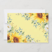 水彩ひまわりモンキーベビーガール誕生日 サンキューカード (裏面)