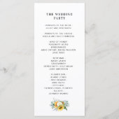 水彩ひまわりユーカリウェディングプログラム プログラム (裏面)