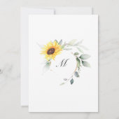 水彩ひまわりユーカリ卒業パーティー 招待状 (裏面)