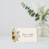 水彩ひまわりユーカリ素朴事業 名刺 (スタンド正面)