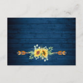 水彩ひまわりユーカリ結婚ス詳細 エンクロージャーカード (裏面)