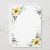 水彩ひまわりユーカリ 卒業パーティー 招待状 (裏面)