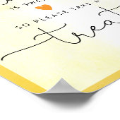 水彩ひまわりラブはスイートテイクアトリートポ ポスター (角)