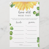 水彩ひまわり何歳の彼らはブライダルゲーム (正面)