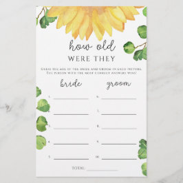 水彩ひまわり何歳の彼らはブライダルゲーム