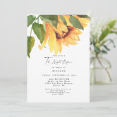 水彩ひまわり前夜結婚 招待状 (スタンド正面)