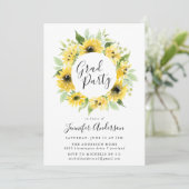 水彩ひまわり卒業パーティー 招待状 (スタンド正面)