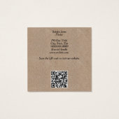 水彩ひまわり名刺 – クラフトスタイル (裏面)