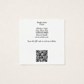 水彩ひまわり名刺 – 白 (裏面)