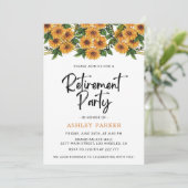 水彩ひまわり定年 招待状 (スタンド正面)