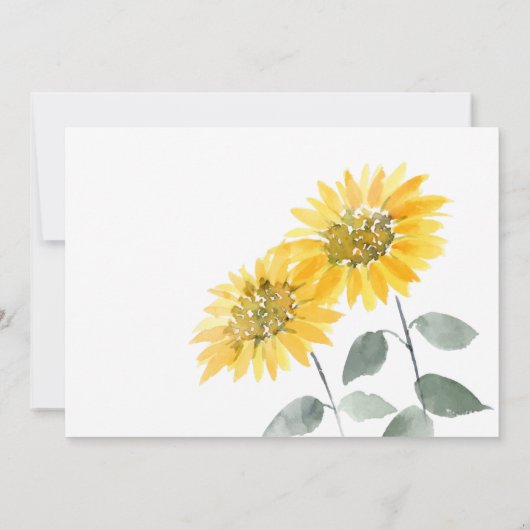 水彩ひまわり引っ越しました移動 案内状 (裏面)