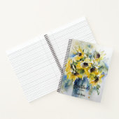 水彩ひまわり感謝ジャーナル ノートブック (内部)