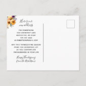 水彩ひまわり感謝祭ホリデームービング 案内ポストカード (裏面)