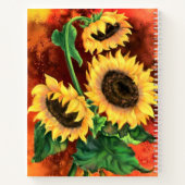 水彩ひまわり手帳 ノートブック (裏面)