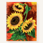 水彩ひまわり手帳 ノートブック (正面)