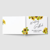 水彩ひまわり手書きゲストブック ゲストブック (全面)