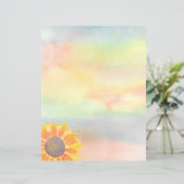 水彩ひまわり文房具紙 (スタンド正面)