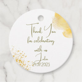 水彩ひまわり最初の誕生日感謝していユー フェイバータグ