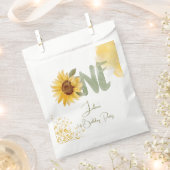 水彩ひまわり最初の誕生日 フェイバーバッグ (クリップ留めされた状態)