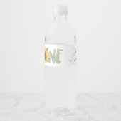 水彩ひまわり最初の誕生日 ペットボトルラベル (正面)