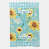 水彩ひまわり最高のの母なるフローラ キッチンタオル (縦)