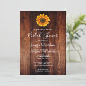 水彩ひまわり木ブライダルシャワー 招待状 (スタンド正面)