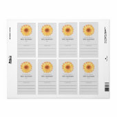 水彩ひまわり本は蔵書票 ラベル (フルシート)