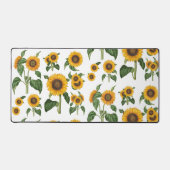 水彩ひまわり植物観葉緑 デスクマット (正面)