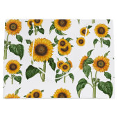 水彩ひまわり植物観葉緑 ラージペーパーバッグ (正面)