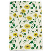 水彩ひまわり模様抱き枕 ミディアムペーパーバッグ (正面)